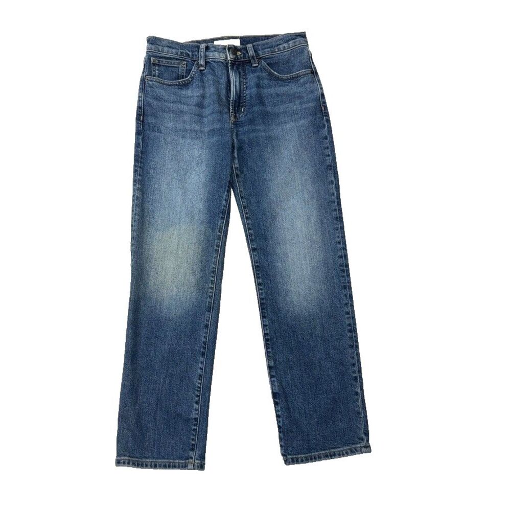Madewell Womens 26 Blue The Jules Slim-Straight Jean Medium Wash Denim